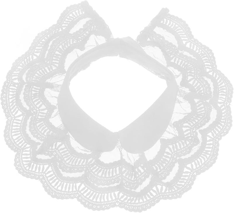 طوق قميص مزيف قابل للفصل باللون الأبيض للنساء - Image 1